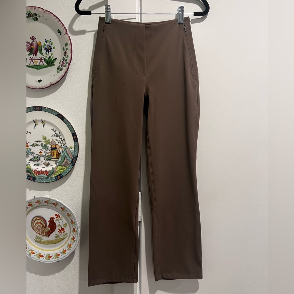 NEW Lululemon Women Smooth Fit Pull-On High-Rise Cropped Pant Brown - Picture 3 of 10